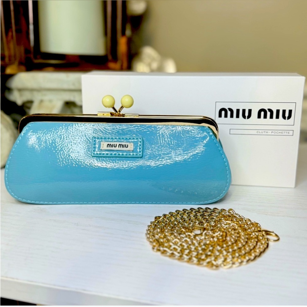MIU MIU Kisslock clutch pochette
TiffanyBlue Crossbody- NEW